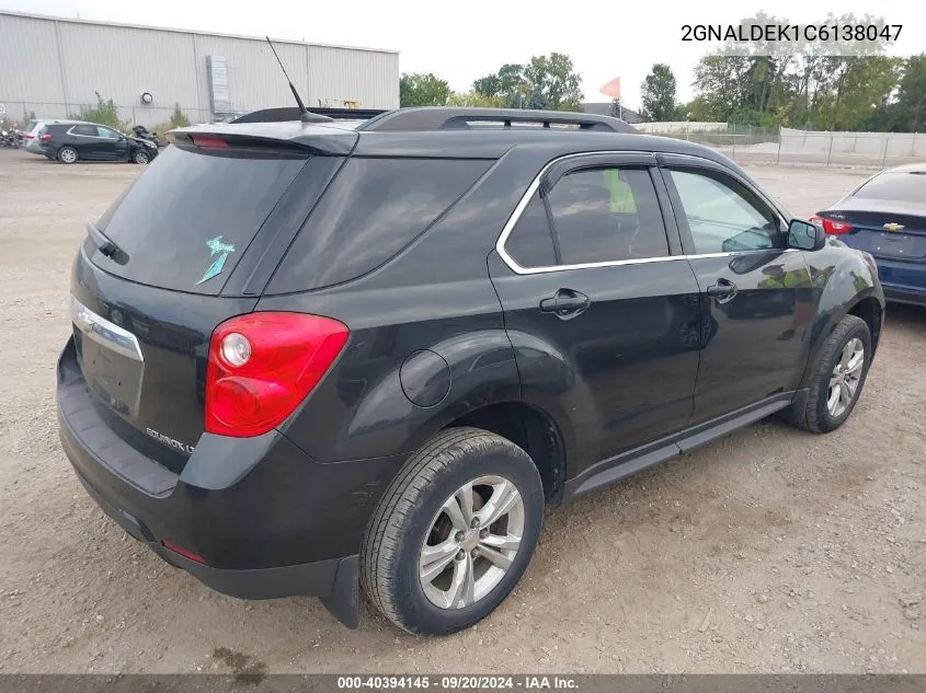 2012 Chevrolet Equinox 1Lt VIN: 2GNALDEK1C6138047 Lot: 40394145