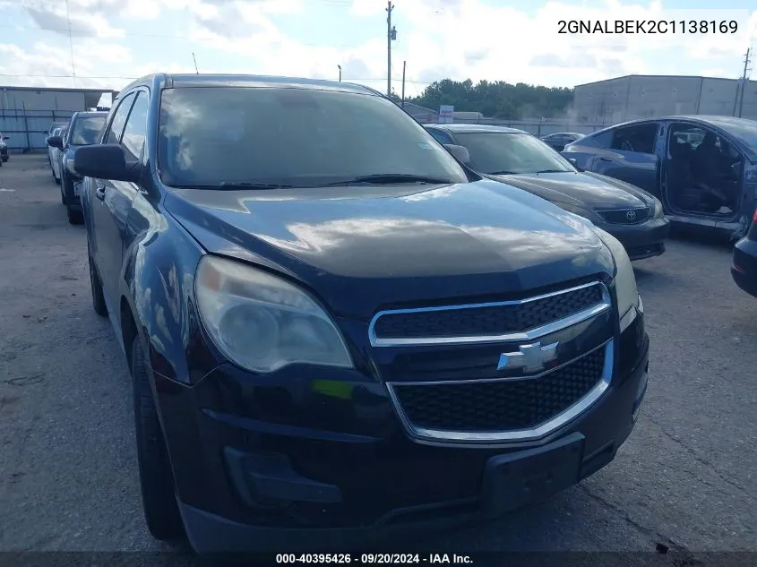 2012 Chevrolet Equinox Ls VIN: 2GNALBEK2C1138169 Lot: 40395426