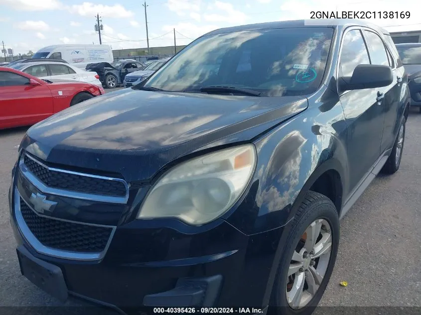 2012 Chevrolet Equinox Ls VIN: 2GNALBEK2C1138169 Lot: 40395426