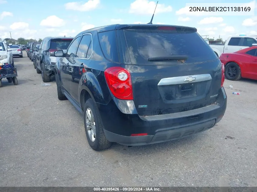 2012 Chevrolet Equinox Ls VIN: 2GNALBEK2C1138169 Lot: 40395426