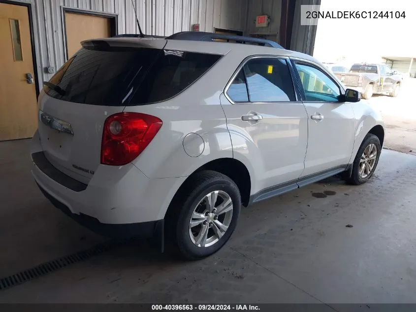 2012 Chevrolet Equinox Lt VIN: 2GNALDEK6C1244104 Lot: 40396563