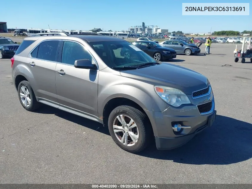 2012 Chevrolet Equinox 2Lt VIN: 2GNALPEK3C6313691 Lot: 40402090