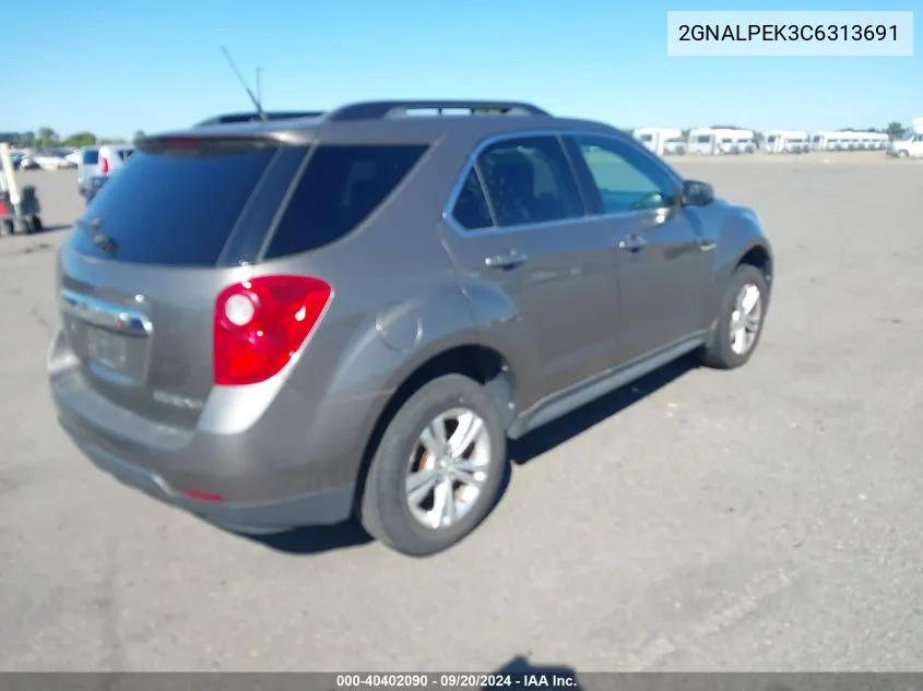 2012 Chevrolet Equinox 2Lt VIN: 2GNALPEK3C6313691 Lot: 40402090