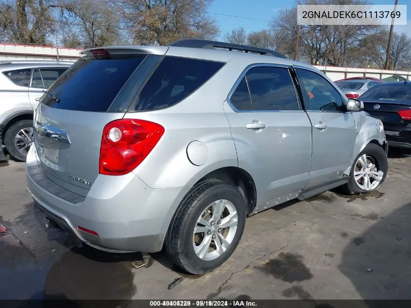 2012 Chevrolet Equinox 1Lt VIN: 2GNALDEK6C1113769 Lot: 40405229