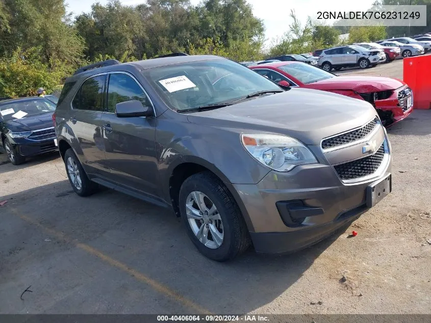 2012 Chevrolet Equinox 1Lt VIN: 2GNALDEK7C6231249 Lot: 40406064