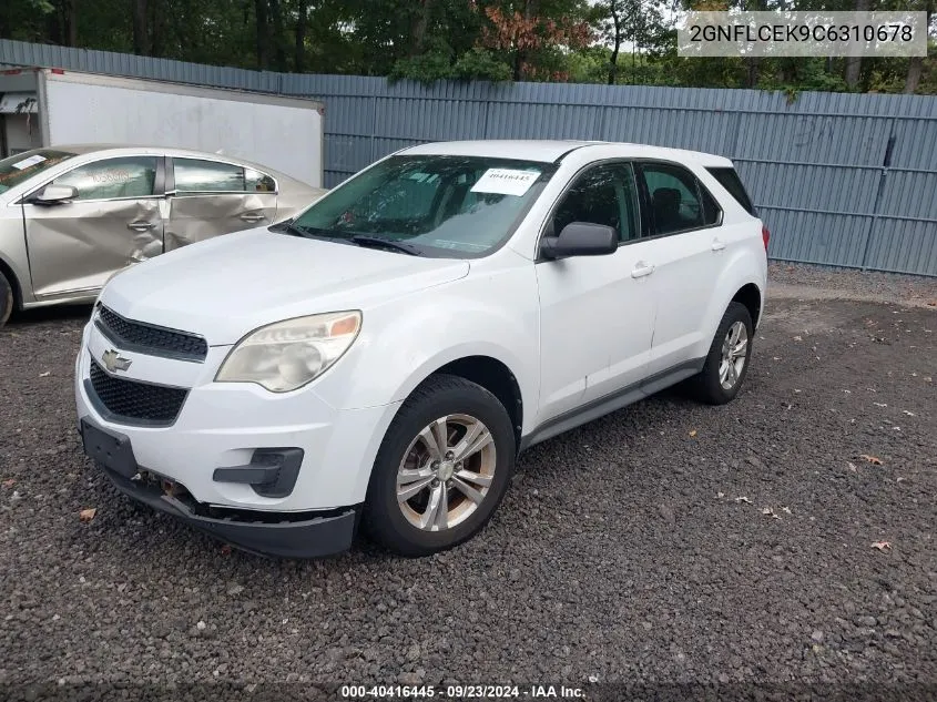 2012 Chevrolet Equinox Ls VIN: 2GNFLCEK9C6310678 Lot: 40416445