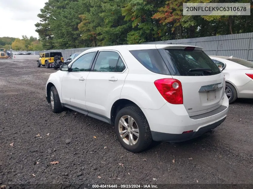 2012 Chevrolet Equinox Ls VIN: 2GNFLCEK9C6310678 Lot: 40416445