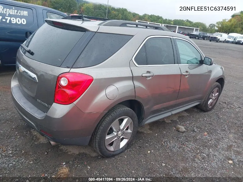 2012 Chevrolet Equinox 1Lt VIN: 2GNFLEE51C6374591 Lot: 40417094