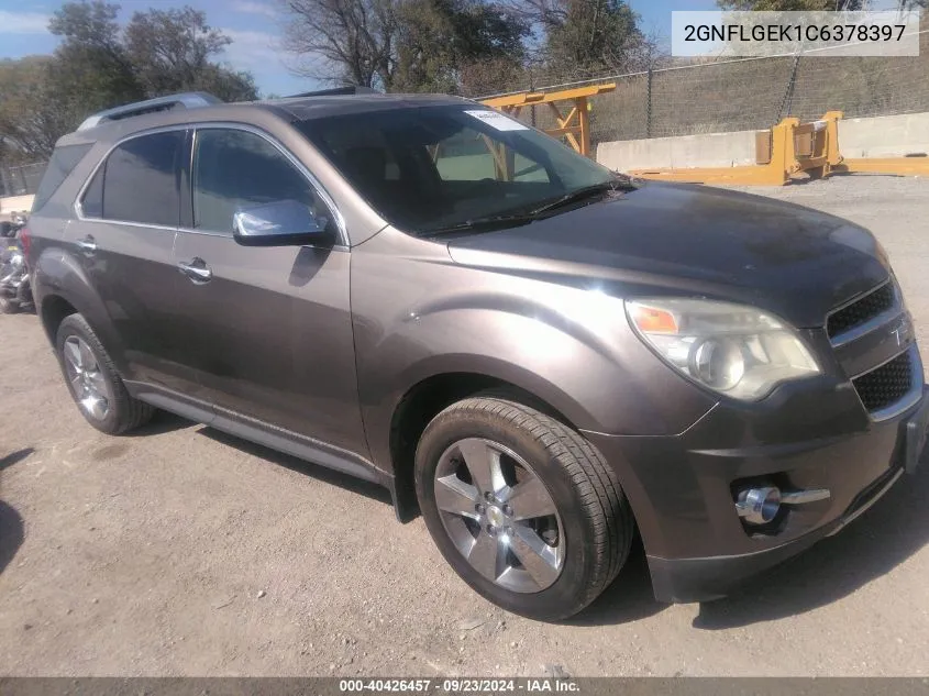 2012 Chevrolet Equinox Ltz VIN: 2GNFLGEK1C6378397 Lot: 40426457