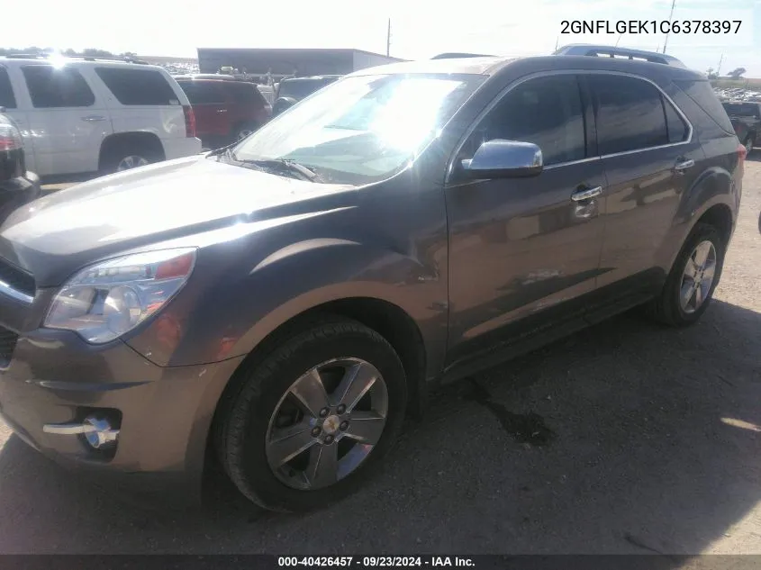 2GNFLGEK1C6378397 2012 Chevrolet Equinox Ltz