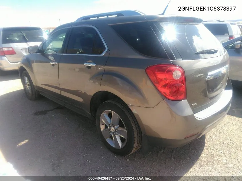 2012 Chevrolet Equinox Ltz VIN: 2GNFLGEK1C6378397 Lot: 40426457