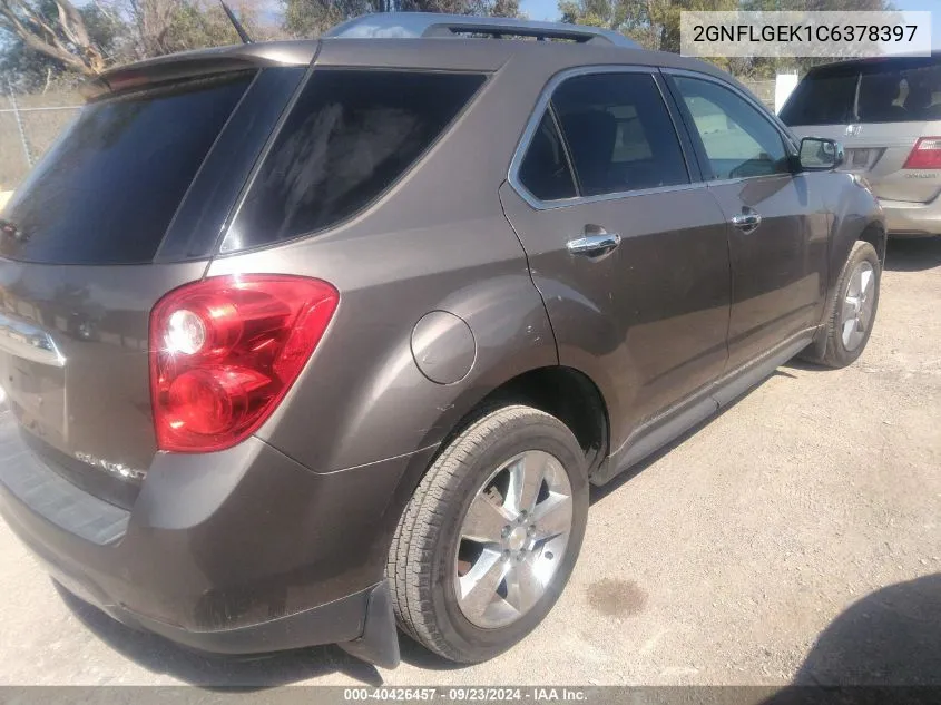 2012 Chevrolet Equinox Ltz VIN: 2GNFLGEK1C6378397 Lot: 40426457