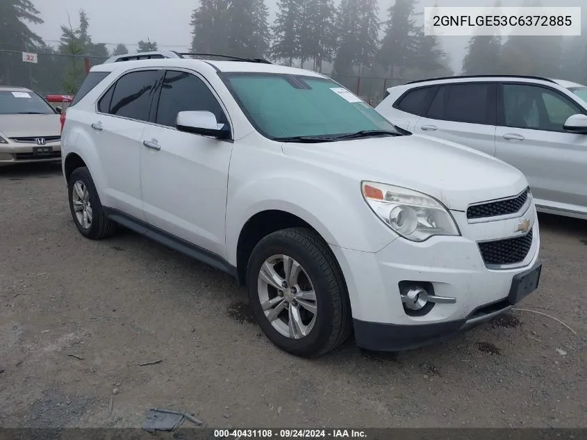 2012 Chevrolet Equinox Ltz VIN: 2GNFLGE53C6372885 Lot: 40431108