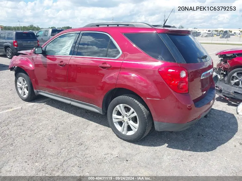 2012 Chevrolet Equinox 2Lt VIN: 2GNALPEK1C6379253 Lot: 40431119