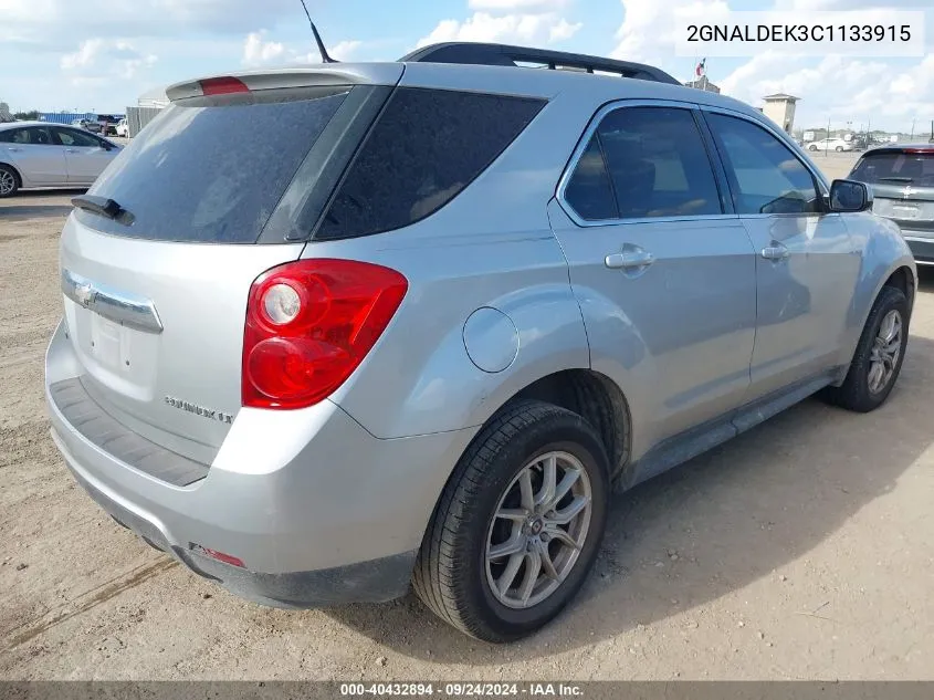 2012 Chevrolet Equinox 1Lt VIN: 2GNALDEK3C1133915 Lot: 40432894