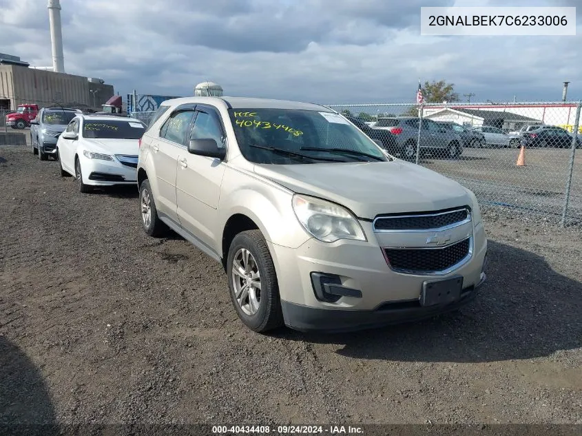 2012 Chevrolet Equinox Ls VIN: 2GNALBEK7C6233006 Lot: 40434408