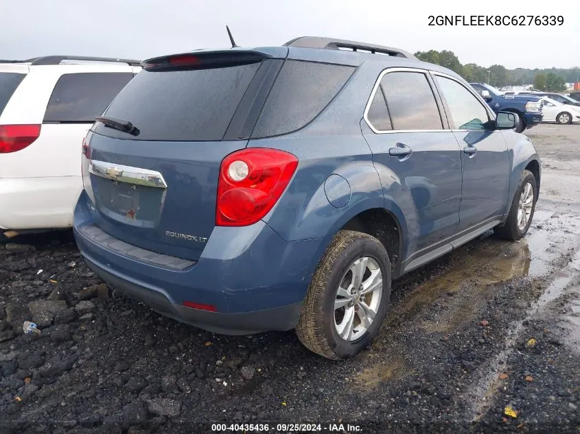 2012 Chevrolet Equinox 1Lt VIN: 2GNFLEEK8C6276339 Lot: 40435436