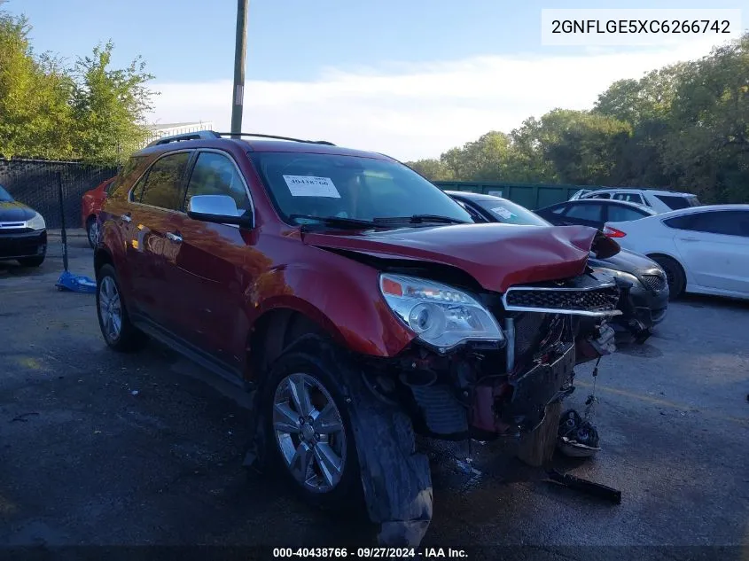 2012 Chevrolet Equinox Ltz VIN: 2GNFLGE5XC6266742 Lot: 40438766