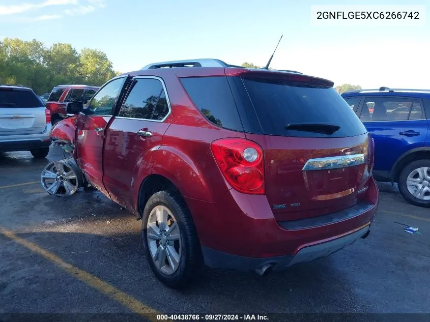 2012 Chevrolet Equinox Ltz VIN: 2GNFLGE5XC6266742 Lot: 40438766