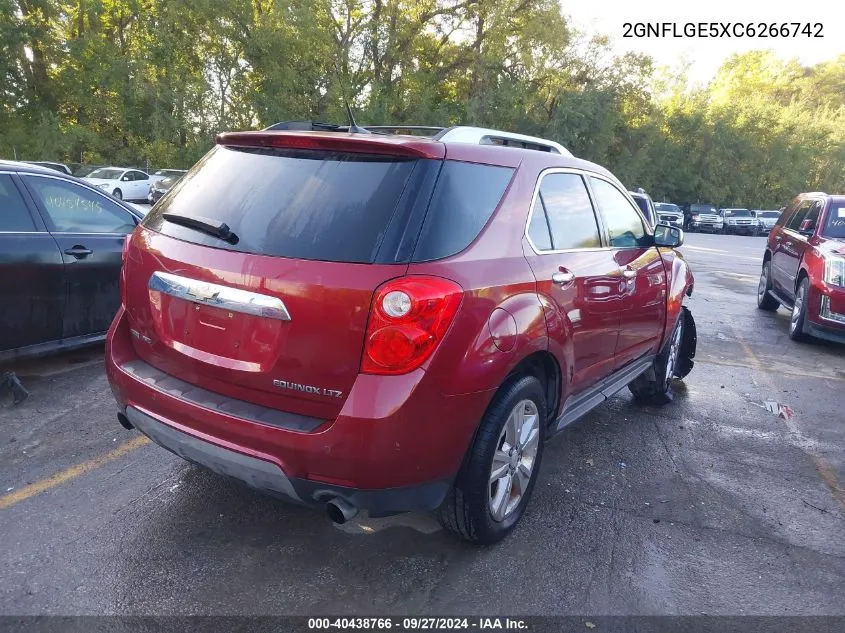 2012 Chevrolet Equinox Ltz VIN: 2GNFLGE5XC6266742 Lot: 40438766