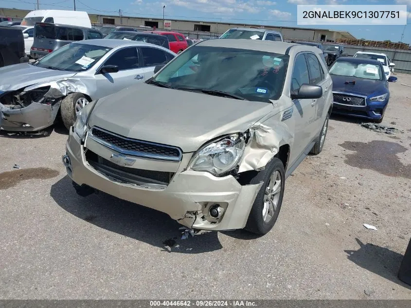 2012 Chevrolet Equinox Ls VIN: 2GNALBEK9C1307751 Lot: 40446642