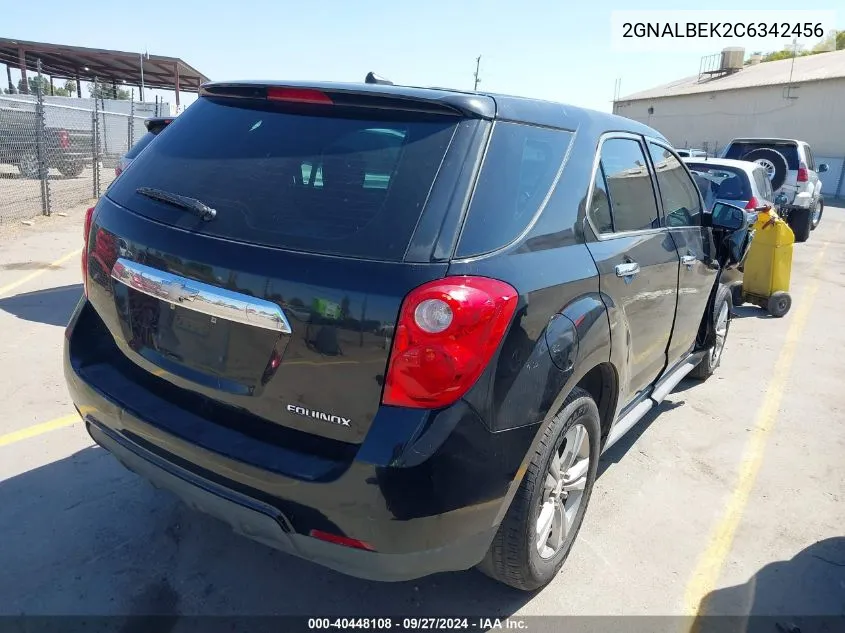 2012 Chevrolet Equinox Ls VIN: 2GNALBEK2C6342456 Lot: 40448108