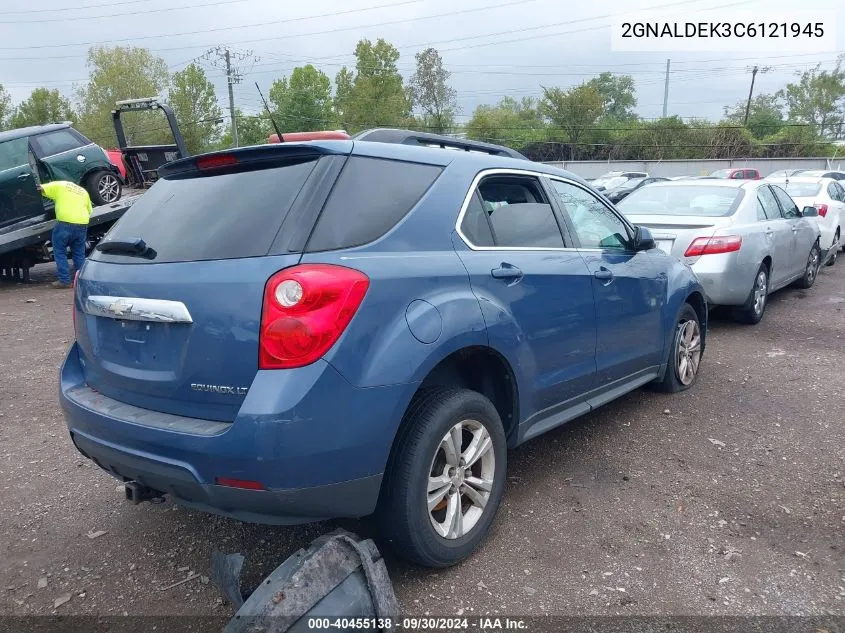 2012 Chevrolet Equinox 1Lt VIN: 2GNALDEK3C6121945 Lot: 40455138