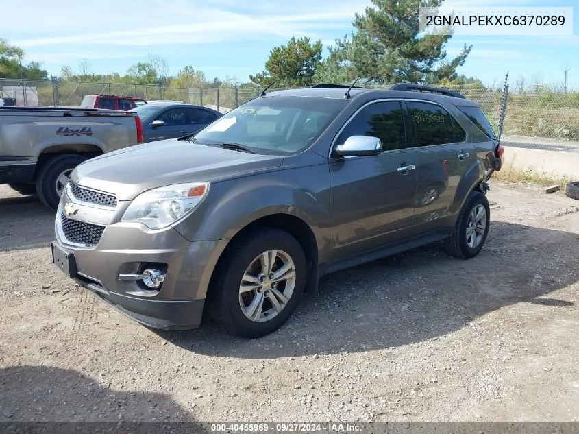 2012 Chevrolet Equinox 2Lt VIN: 2GNALPEKXC6370289 Lot: 40455969