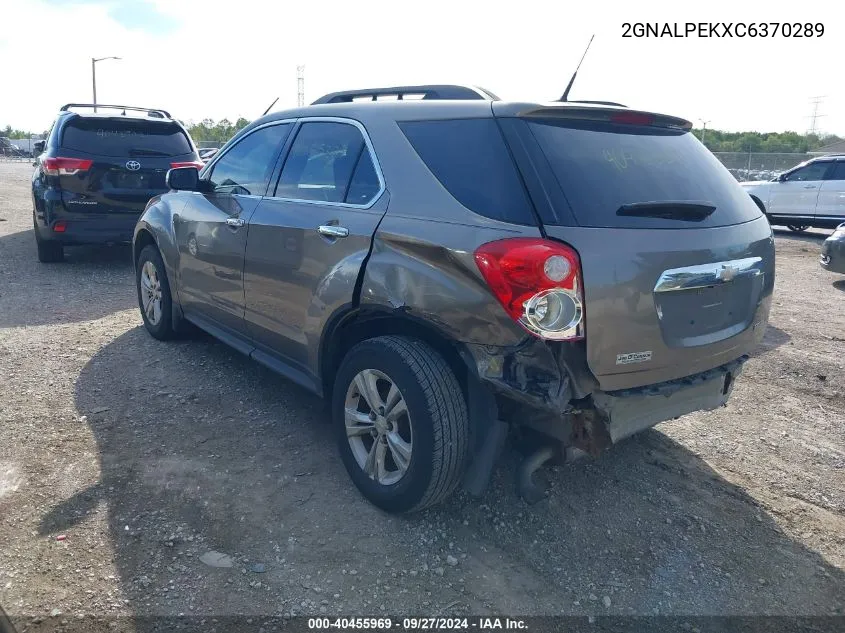 2012 Chevrolet Equinox 2Lt VIN: 2GNALPEKXC6370289 Lot: 40455969