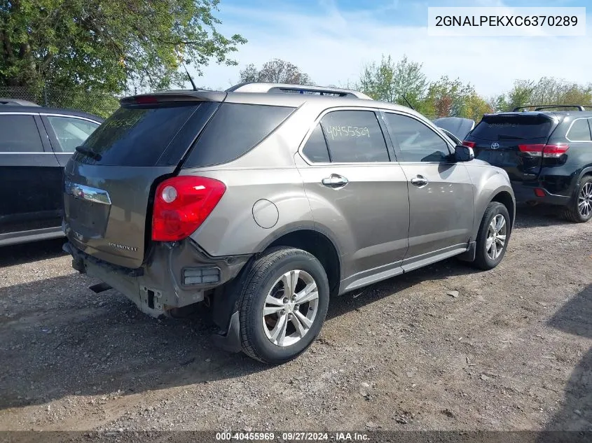 2012 Chevrolet Equinox 2Lt VIN: 2GNALPEKXC6370289 Lot: 40455969