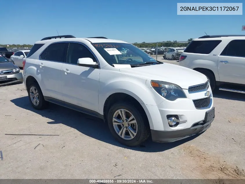 2012 Chevrolet Equinox 2Lt VIN: 2GNALPEK3C1172067 Lot: 40458855