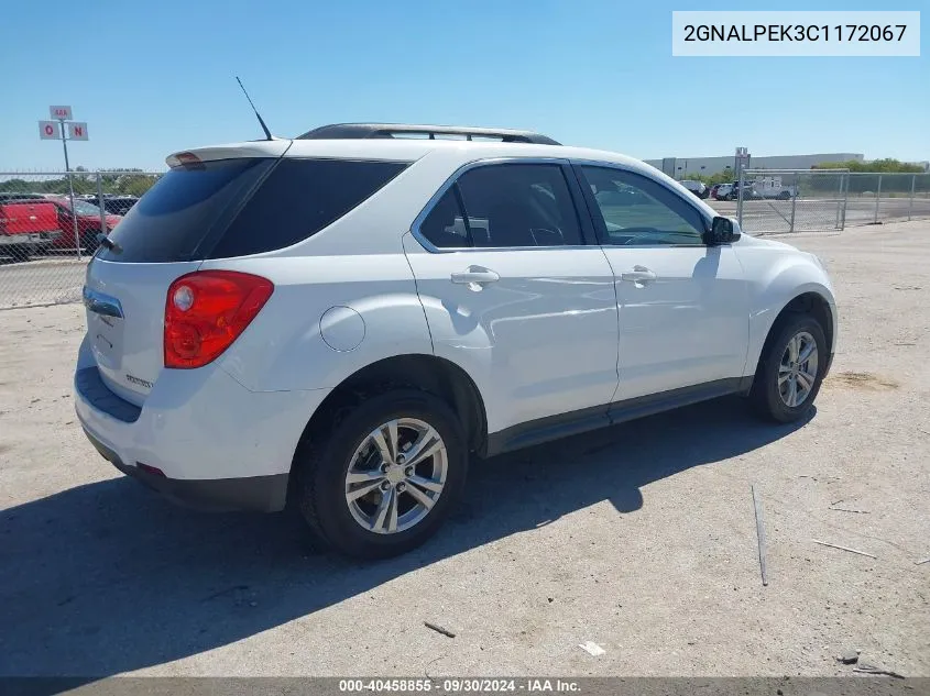 2012 Chevrolet Equinox 2Lt VIN: 2GNALPEK3C1172067 Lot: 40458855