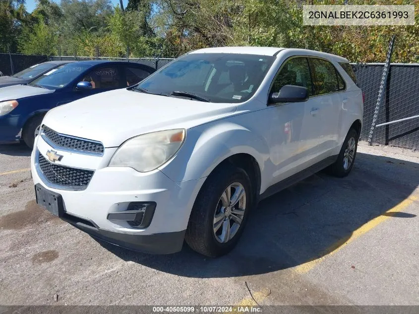 2012 Chevrolet Equinox Ls VIN: 2GNALBEK2C6361993 Lot: 40505099