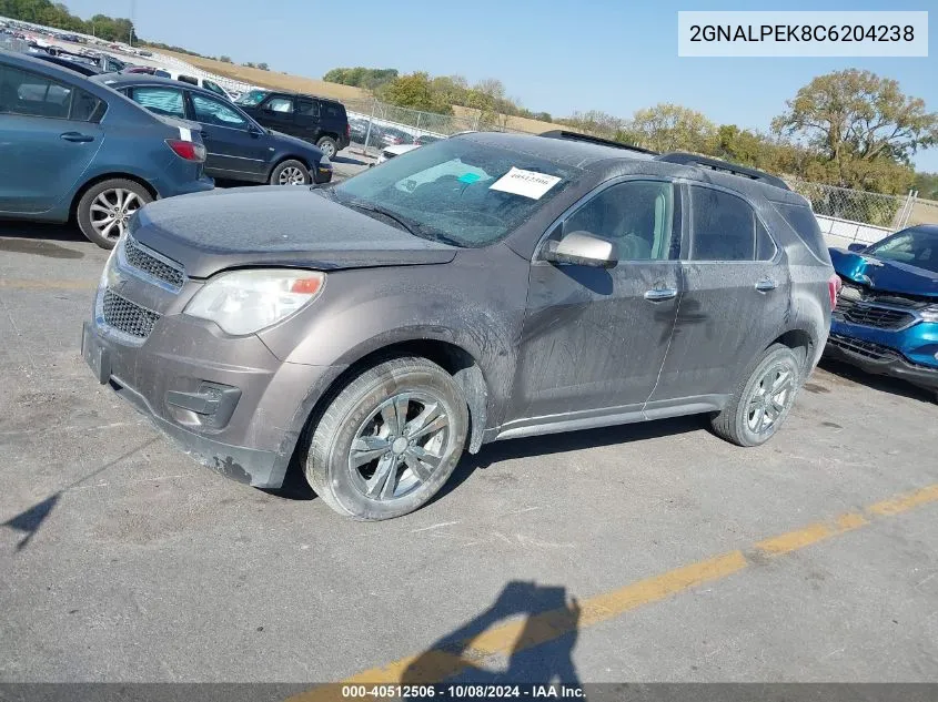 2012 Chevrolet Equinox Lt VIN: 2GNALPEK8C6204238 Lot: 40512506