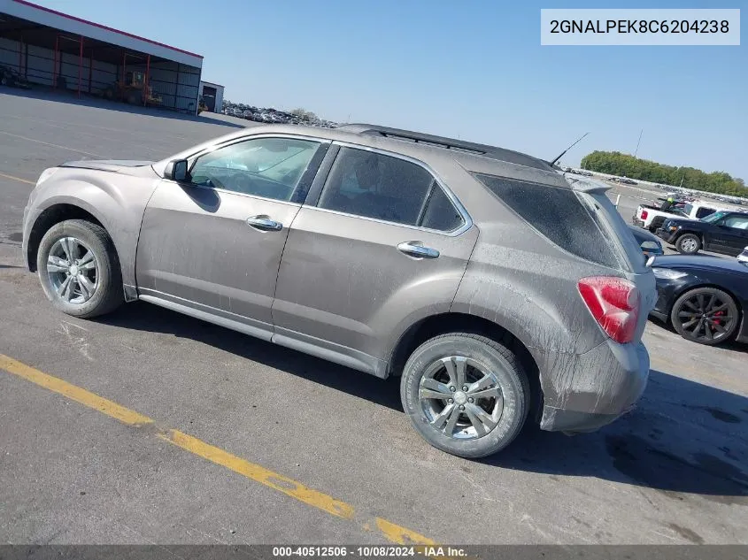 2012 Chevrolet Equinox Lt VIN: 2GNALPEK8C6204238 Lot: 40512506