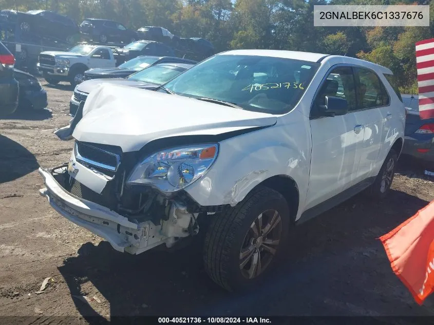 2012 Chevrolet Equinox Ls VIN: 2GNALBEK6C1337676 Lot: 40521736