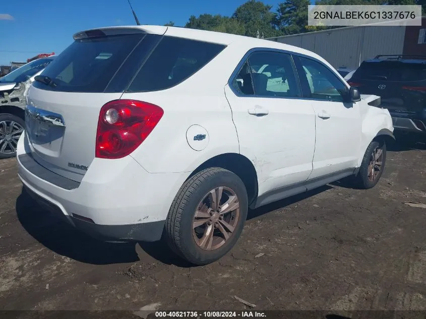 2012 Chevrolet Equinox Ls VIN: 2GNALBEK6C1337676 Lot: 40521736