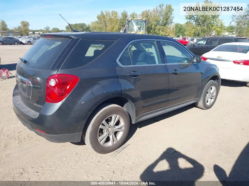 2012 Chevrolet Equinox Ls VIN: 2GNALBEK0C1287454 Lot: 40530941