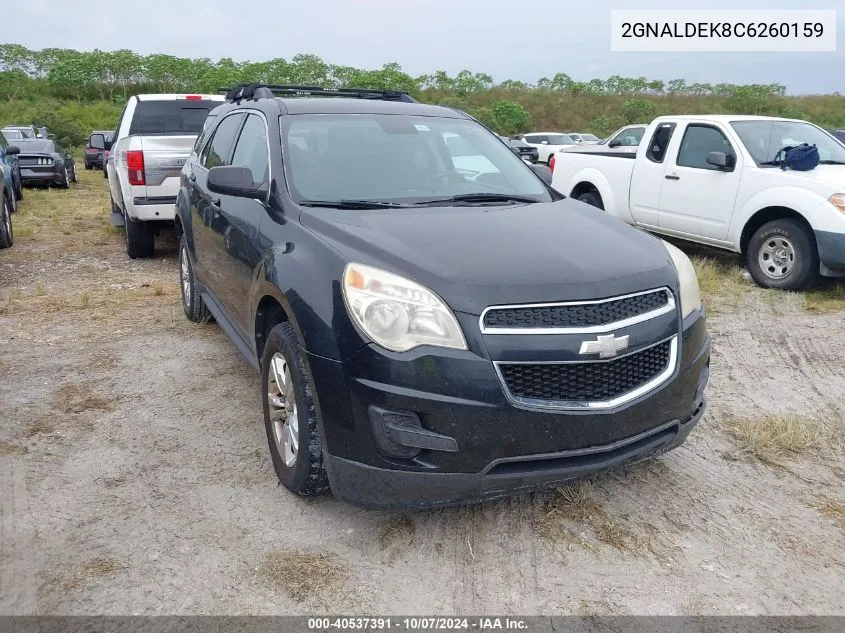 2012 Chevrolet Equinox 1Lt VIN: 2GNALDEK8C6260159 Lot: 40537391