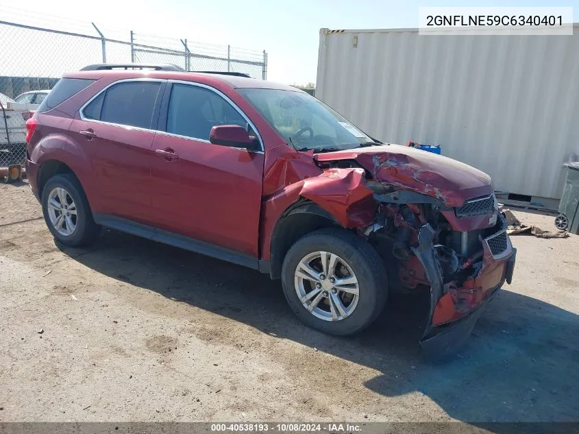 2012 Chevrolet Equinox 2Lt VIN: 2GNFLNE59C6340401 Lot: 40538193