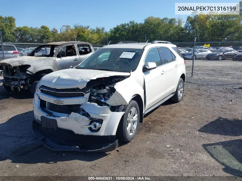 2012 Chevrolet Equinox Lt VIN: 2GNALPEK7C1316199 Lot: 40543631