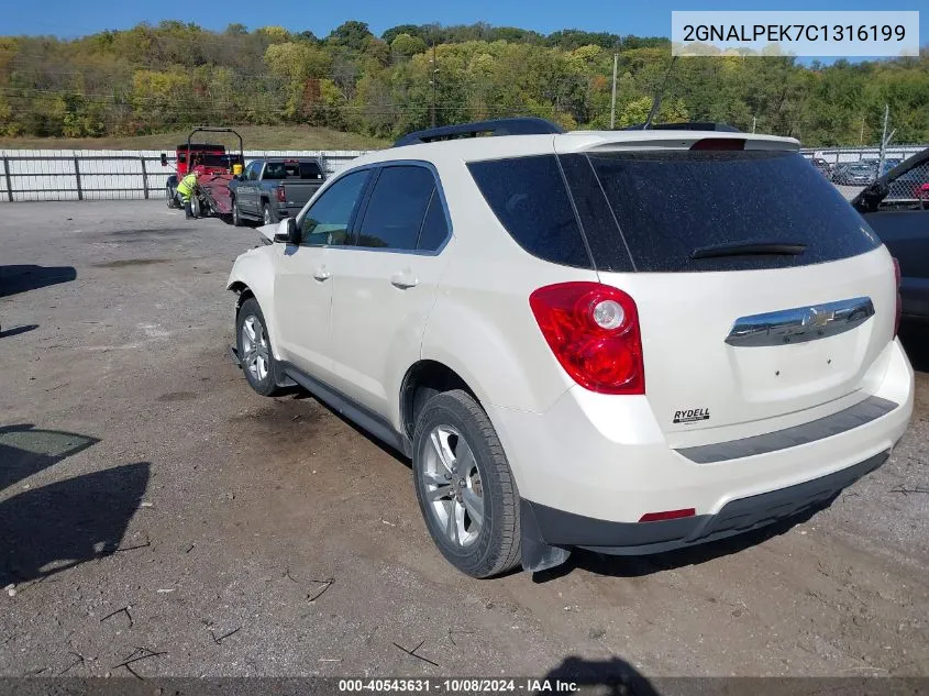 2012 Chevrolet Equinox Lt VIN: 2GNALPEK7C1316199 Lot: 40543631