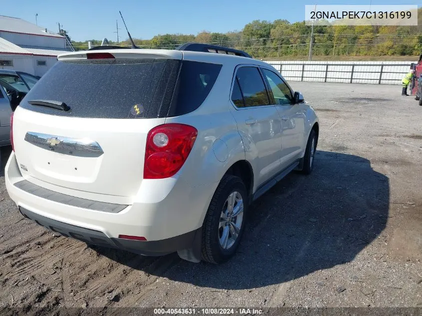 2012 Chevrolet Equinox Lt VIN: 2GNALPEK7C1316199 Lot: 40543631