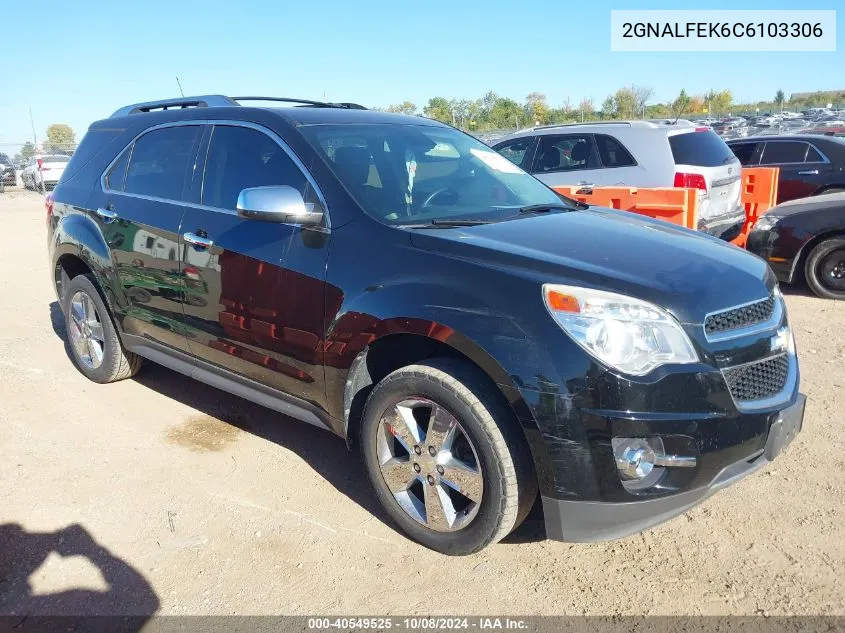 2012 Chevrolet Equinox Ltz VIN: 2GNALFEK6C6103306 Lot: 40549525