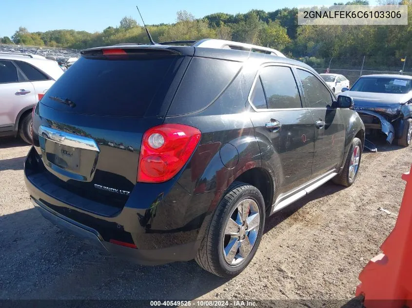 2012 Chevrolet Equinox Ltz VIN: 2GNALFEK6C6103306 Lot: 40549525