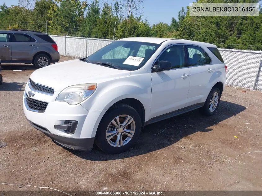 2012 Chevrolet Equinox Ls VIN: 2GNALBEK8C1316456 Lot: 40585308