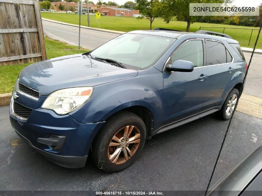 2012 Chevrolet Equinox 1Lt VIN: 2GNFLDE54C6265598 Lot: 40616715