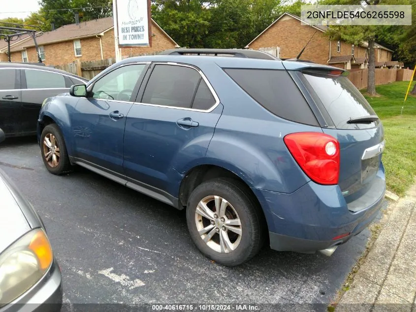 2012 Chevrolet Equinox 1Lt VIN: 2GNFLDE54C6265598 Lot: 40616715