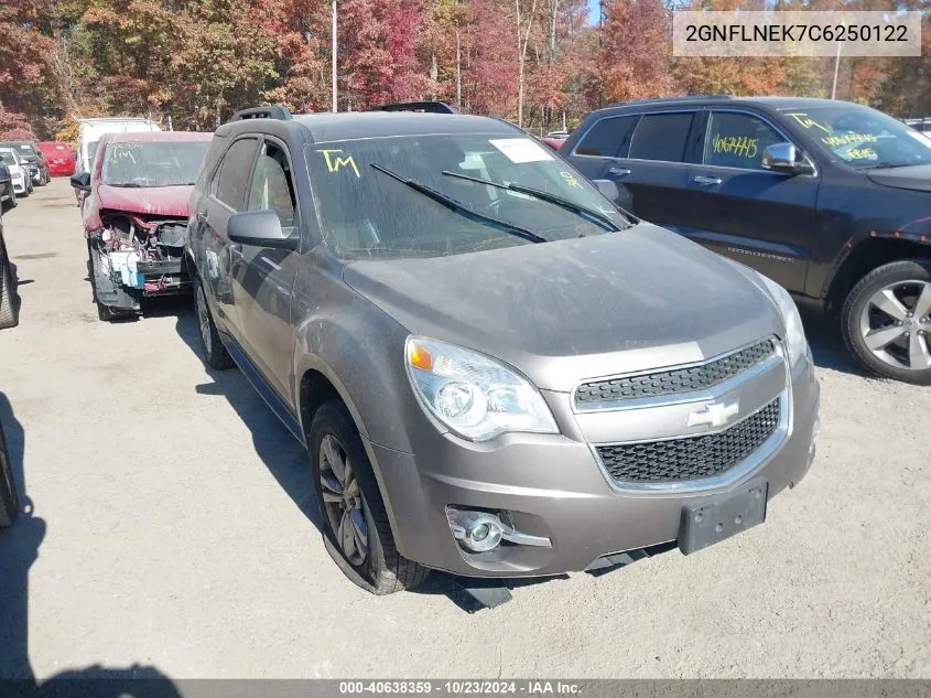 2012 Chevrolet Equinox 2Lt VIN: 2GNFLNEK7C6250122 Lot: 40638359