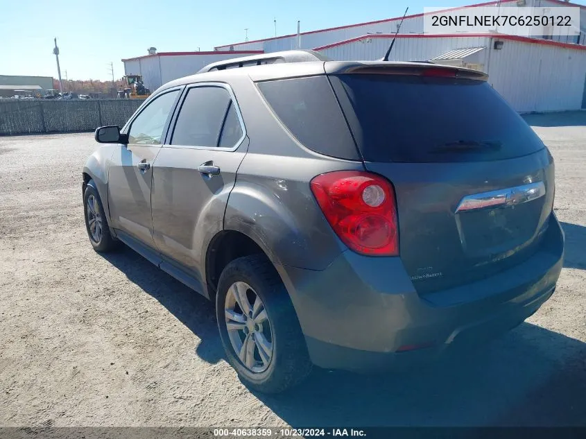 2012 Chevrolet Equinox 2Lt VIN: 2GNFLNEK7C6250122 Lot: 40638359